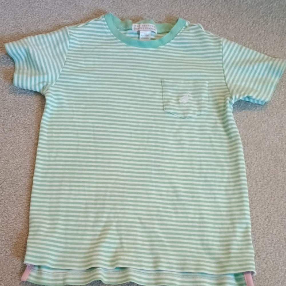 The Beaufort Bonnet Company Aqua Striped Tee